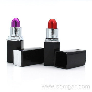 XY462051 Fashion New Arrival Creative Lipstick Pipe Wholesale Mix Color Aluminum Smoking Tobacco Pipe